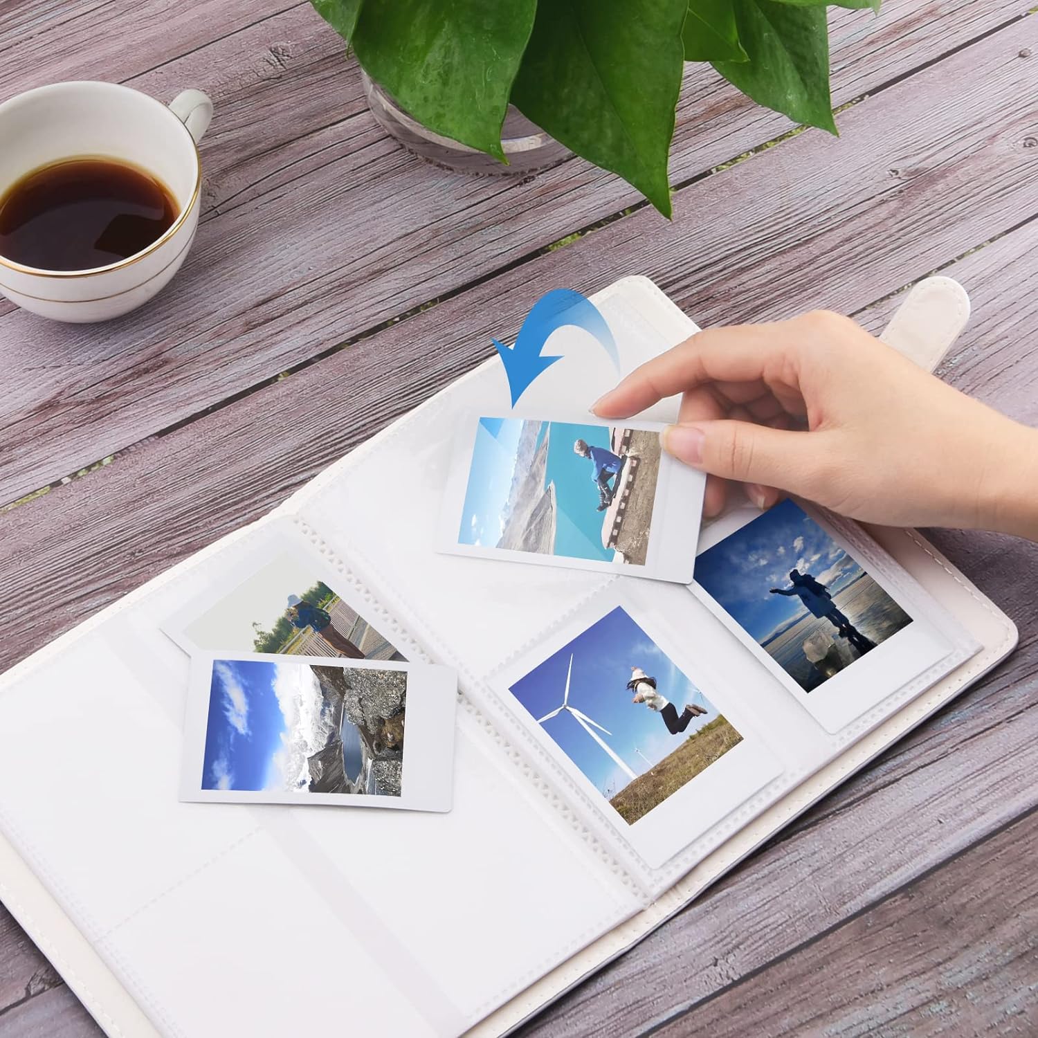 Hapeper 128 Pockets Photo Album Compatible with Fujifilm Instax Mini 12 11 9 8 90 70 40 Instant Camera Films and 2x3 Inch Photo Paper (White) - Image 6