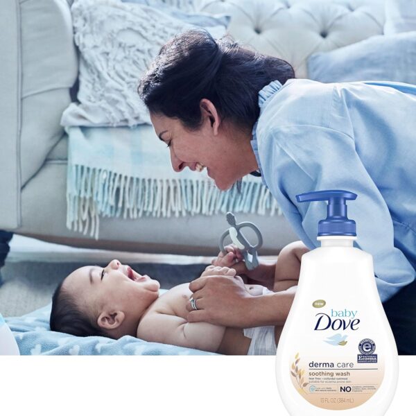 Baby Dove Soothing Baby Body Wash Eczema Care 2 Count To Soothe Delicate Baby Skin No Artificial Perfume or Color, Paraben Free, Phthalate Free 13 oz - Image 4