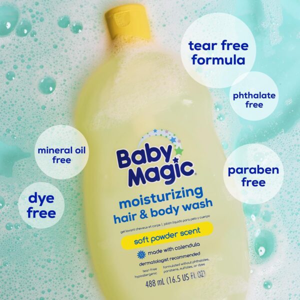 Baby Magic Moisturizing Hair & Body Wash, 16.5 Fl Oz - Image 4