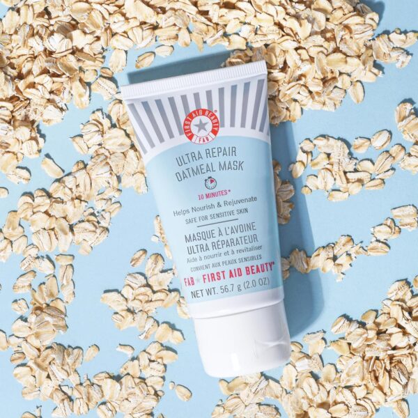 First Aid Beauty Ultra Repair Instant Oatmeal Mask – Hydrating Mask to Help Calm and Soothe Skin – 2 oz. - Image 3