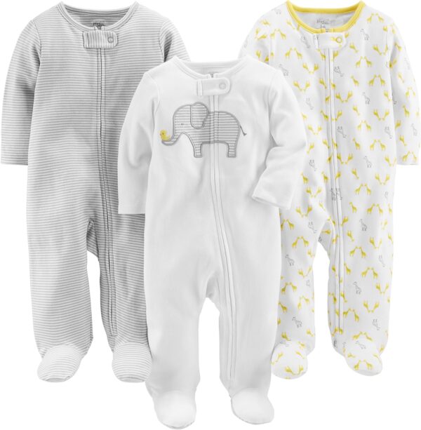 Simple Joys by Carter's Unisex Baby 3-Pack Neutral Sleep and Play