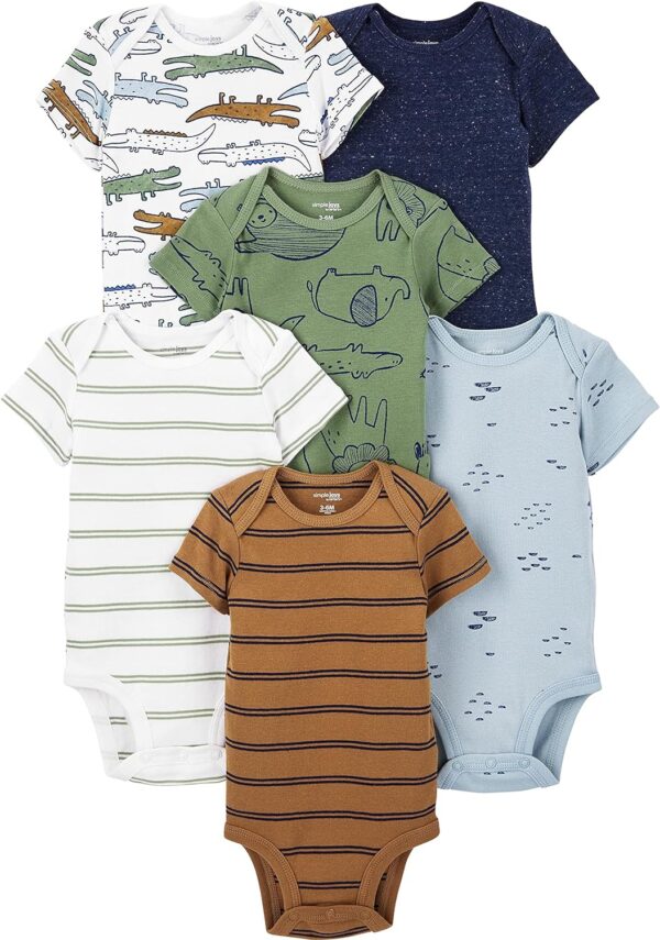 Simple Joys by Carter's Boys' 6-Pack Short-Sleeve Bodysuit