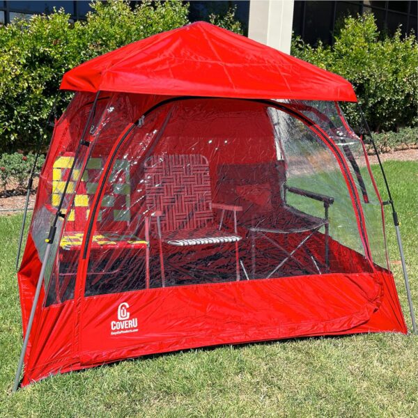 CoverU Sports Tent Pod For 3-4 People - RAIN or Sun Protection – NEW Large Pop Up Climate Canopy Shelter – Soccer, Football, Softball & Other Sporting Events and Parades - Patented and Patents Pending - Image 6