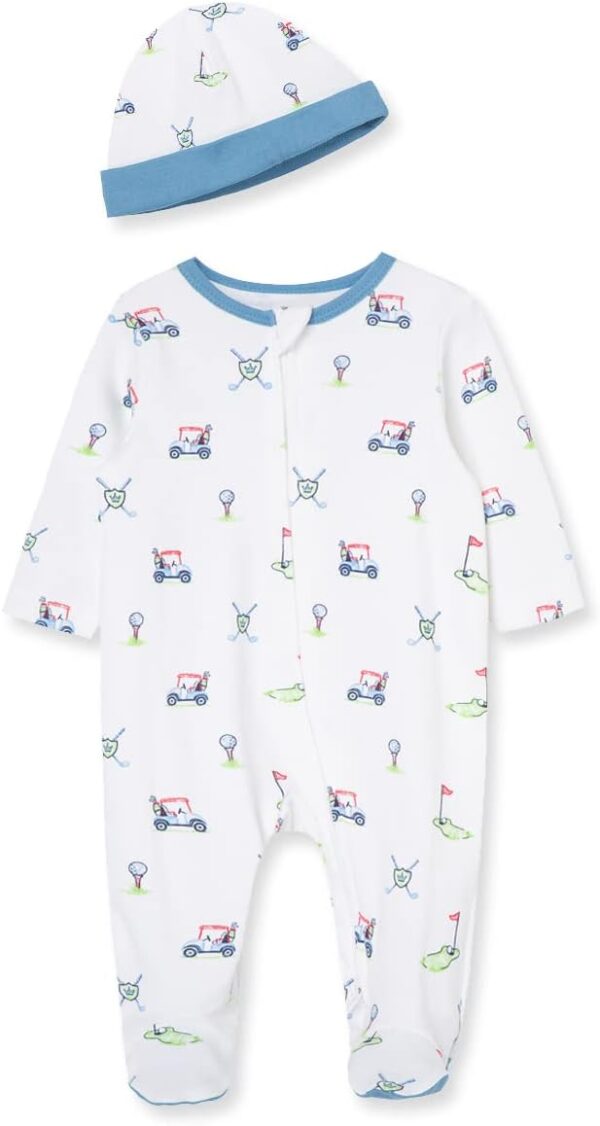 Little Me baby-boys 100% Cotton Scratch Free Tag 2-piece Sleeper