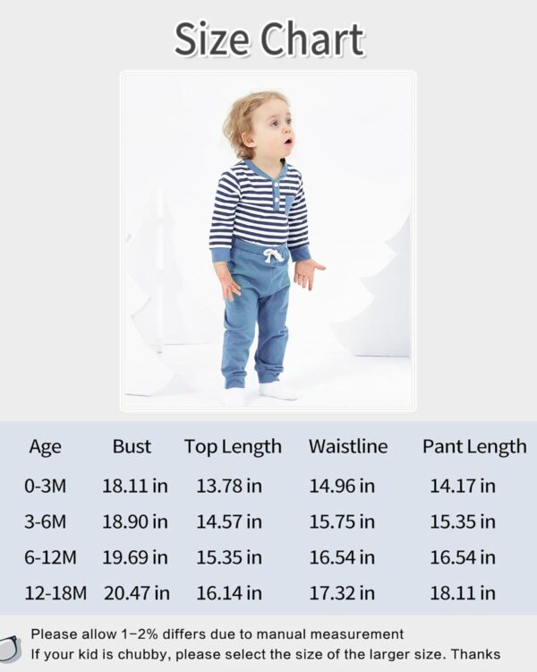 NZRVAWS Baby Boy Clothes Newborn Boy Outfit Infant Stripe Plaid Romper Long Pant Set Hat 3PC Clothing 0 3 6 9 12 Months - Image 6