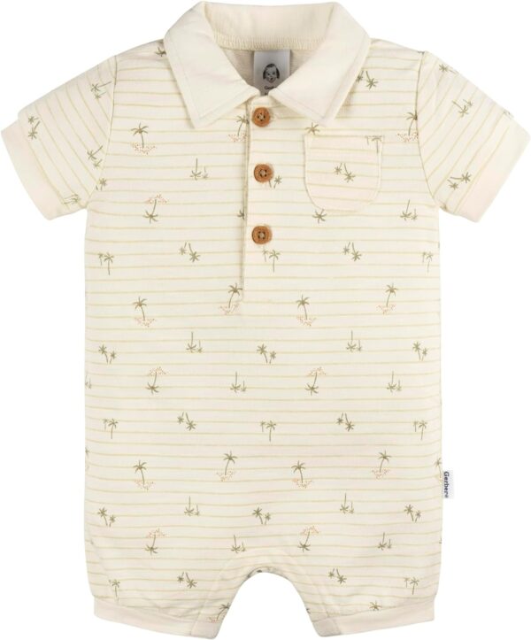 Gerber Baby-Boys Cotton Polo Romper