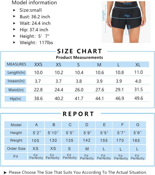 THE GYM PEOPLE Womens High Waisted Running Shorts Quick Dry Athletic Workout Shorts with Mesh Liner Zipper Pockets - Image 7