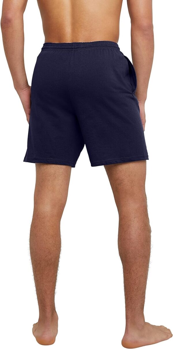 Hanes Men's Athletic Shorts, Favorite Cotton Jersey Shorts, Pull-On Knit Shorts with Pockets, Knit Gym Shorts, 7.5" Inseam - Image 2