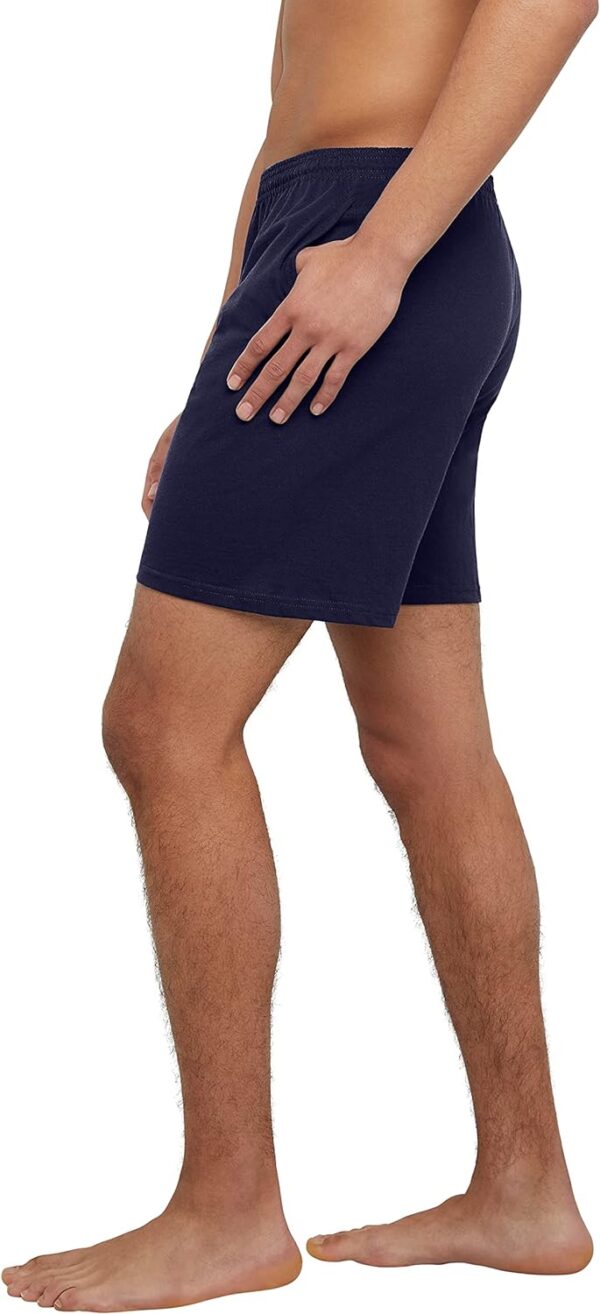 Hanes Men's Athletic Shorts, Favorite Cotton Jersey Shorts, Pull-On Knit Shorts with Pockets, Knit Gym Shorts, 7.5" Inseam - Image 3