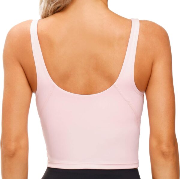 THE GYM PEOPLE Womens' Sports Bra Longline Wirefree Padded with Medium Support - Image 5