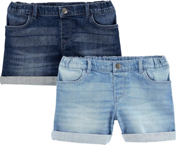 Simple Joys by Carter's Girls' Denim Shorts, Pack of 2