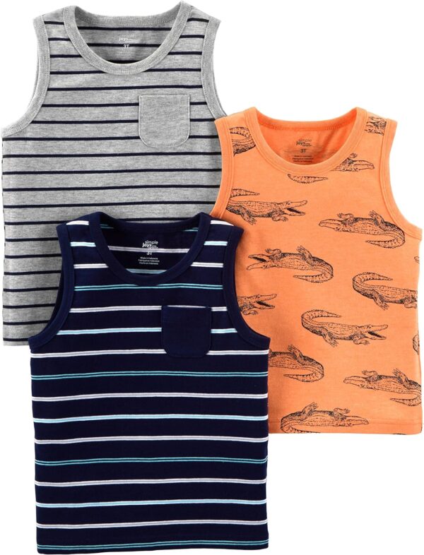 Simple Joys by Carter's Boys' 3-Pack Muscle Tank Tops