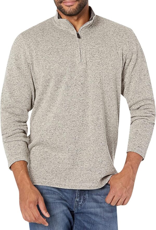 Wrangler Authentics mens Long Sleeve Fleece Quarter-Zip Sweater - Image 4