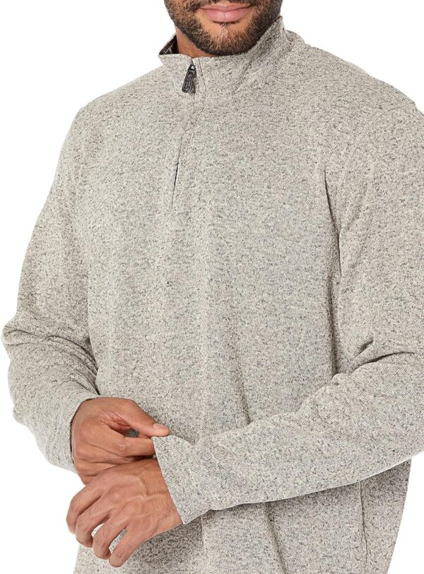 Wrangler Authentics mens Long Sleeve Fleece Quarter-Zip Sweater - Image 3